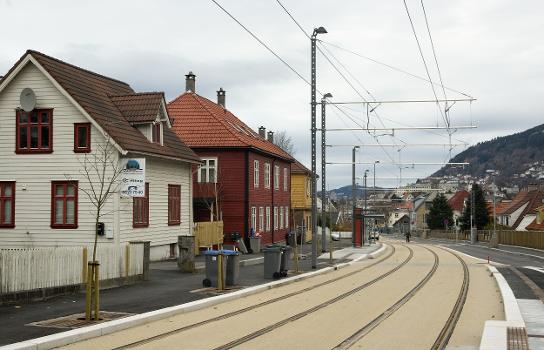 Bergen Light Rail under construction in Inndalsveien