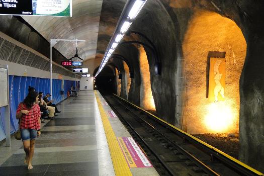 Inside Cardeal Arcoverde Metro Station - Rio de Janeiro - Brazil
