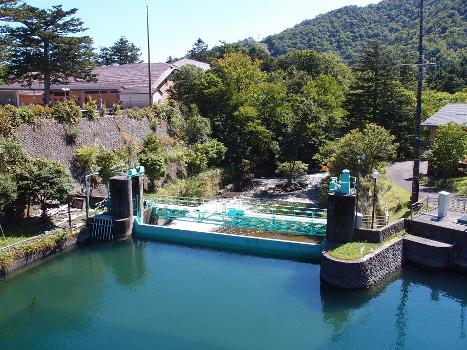 Japan: the lake Chūzenji' dam in Nikkō (Tochigi prefecture)
