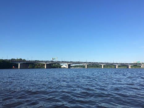 The John Philip Sousa Bridge seen from the Anacostia River