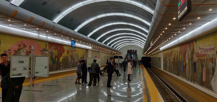 Platform area of Kaeson Station, showing the recent refurbishments.