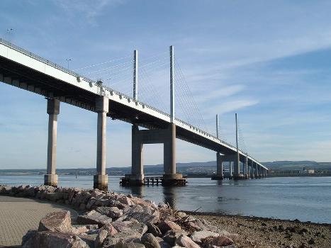 Kessock Bridge : Taken from North Kessock Lifeboat Station. The Bridge built in the 1980's replaced a car ferry and carries the A9 trunk road from Inverness northwards.