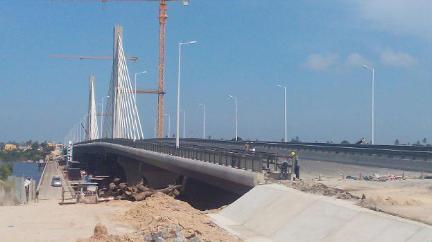 Kigamboni bridge under construction