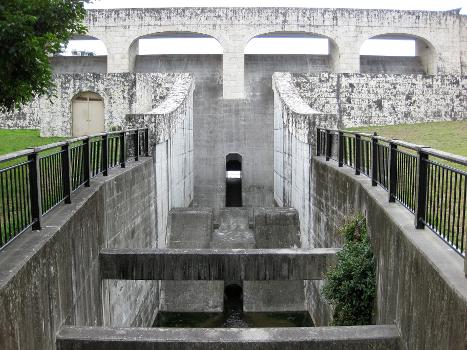 Floodgate of Kinjou Dam at Okinawa, Japan