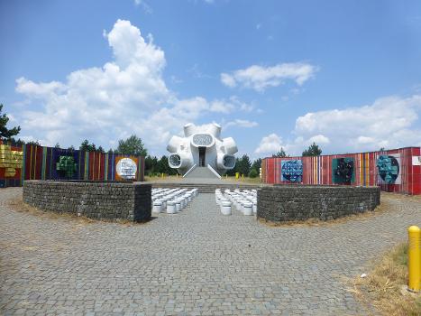The Makedonium memorial and surrounding park in Kruševo