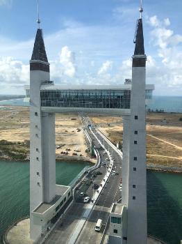 Kuala Terengganu Drawbridge as seen from the observatory in one of the towers