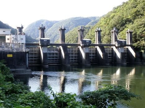 Kurodori Dam on the Nariwa river(tributary of Takahashi river), Takahashi, Okayama.