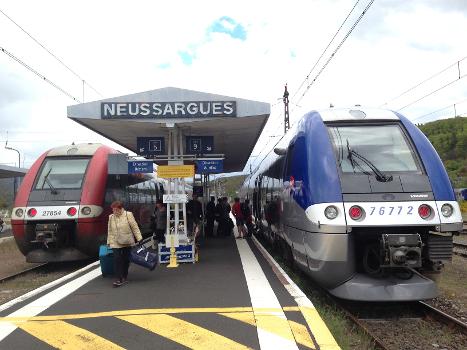 Le quai de la gare de Neussargues