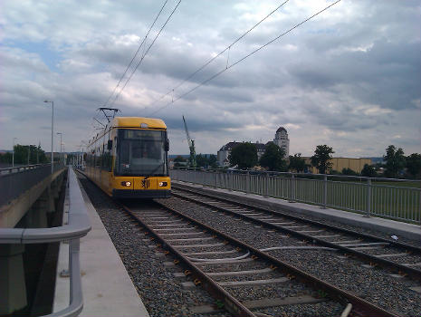 Tramway in Dresden Friedrichstadt