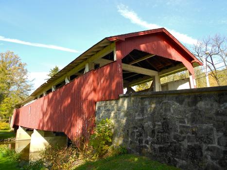 Bogert Covered Bridge:On the NRHP since December 1, 1980. South of Allentown on Legislative Route 39016 in Little Lehigh Park, Lehigh County, Allentown, Pennsylvania