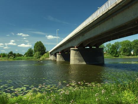 Road bridge over Nogat in Malbork, Pomorskie voivodship, Poland