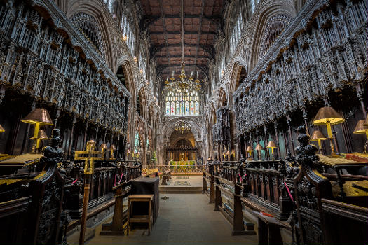 Choir of Manchester Cathedral, looking east to the high altar