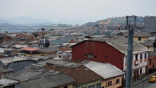 Cable Car in Manizales, close to cable station Fundadores