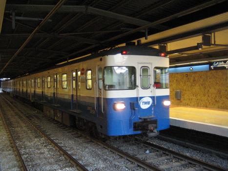 Barcelona's metro train type 11000 at Can Boixeres station
