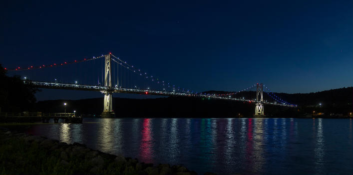 The Mid-Hudson Bridge, Poughkeepsie, New York, USA at dusk