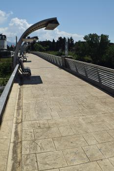 Moskovski bridge in the city center of Podgorica, Montenegro