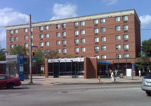 A picture of the northern Penn-North entrance, to the northeast corner of Pennsylvania and North Avenues' intersection. The southern entrance is behind the camera.