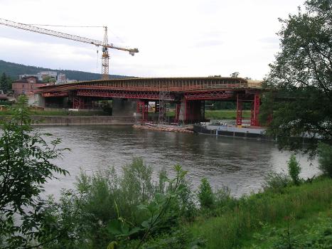 Neue Mainbrücke in Klingenberg am Main, Bauphase Stand Juli 2011