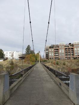 Spokane Falls Suspension Footbridge over the Spokane River's north branch