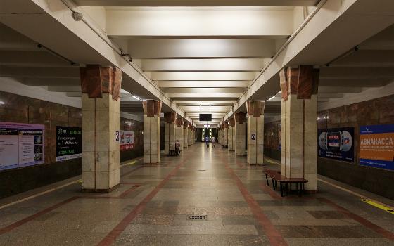 Oktyabrskaya metro station in Novosibirsk, Russia
