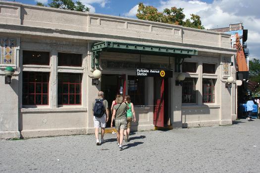 New York City Subway Parkside Avenue Station Entrance