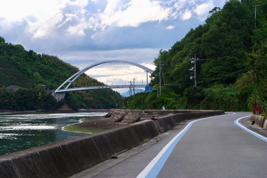 Okamura Great Bridge, connecting Ehime and Hiroshima prefectures, Japan.