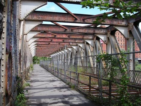 Old industrial bridge on the south side of the floating dock in Bristol, England