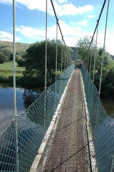 On Festival Bridge, near Aberhafesp Festival Bridge carries a footpath over the River Severn to the west of Aberhafesp.