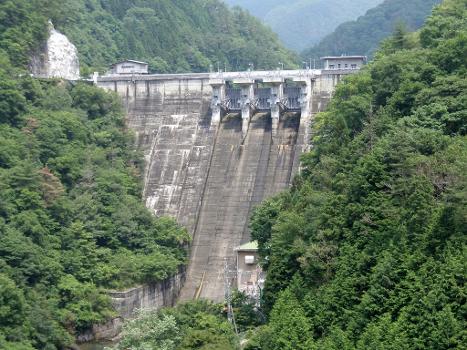 Osakabegawa Dam on the Osakabe river (tributary of Takahashi river), Niimi, Okayama.