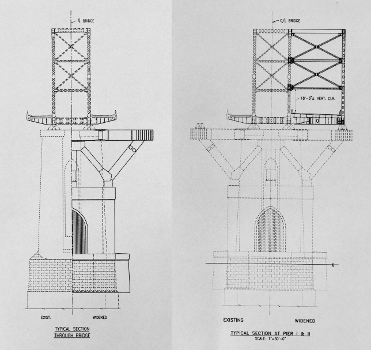Drawings of Pear and Truss Widening of Huey P. Long Bridge (Jefferson Parish)
