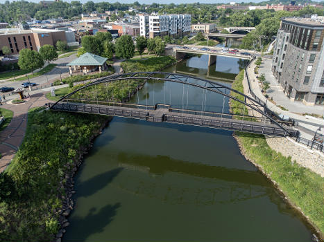 Pedestrian bridge over the Eau Claire river