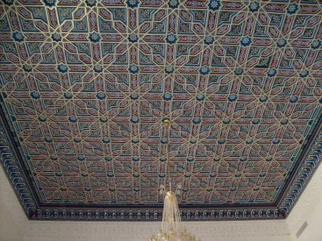Plafond peint de la mosquée El Abidine de Carthage