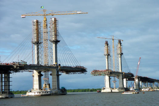 João Alves bridge under construction, Aracaju, Sergipe, Brazil.