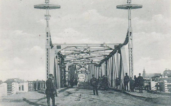 Novi Sad entrance to Prince Tomislav Bridge.