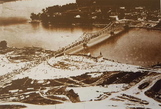 Opening of the Prince Tomislav Bridge in Novi Sad, 20 May 1928.