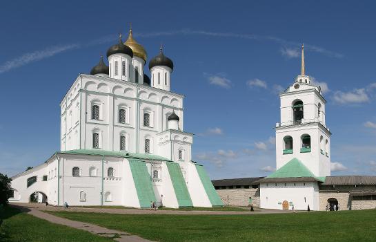 Holy Trinity Cathedral and Bell Tower in Pskov Kremlin