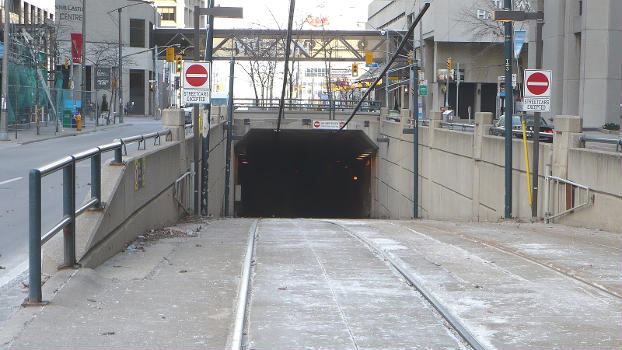 Queens Quay underground streetcar station in Toronto