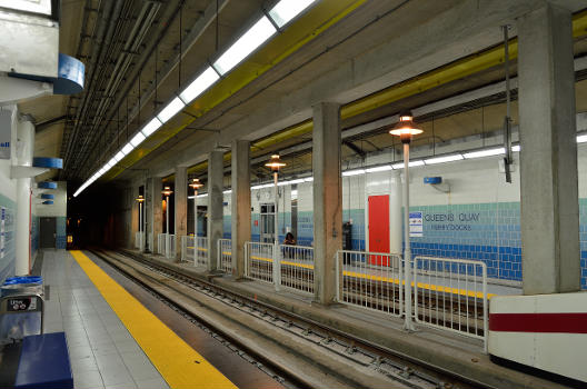 Queens Quay underground streetcar station in Toronto