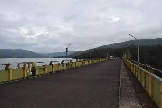 The Koyna Dam is one of the largest dams in Maharashtra, India : It is a rubble-concrete dam constructed in 1964 on Koyna River which rises in Mahabaleshwar, a hillstation in Sahyadri ranges. It is located in Koyna Nagar, Satara district, nestled in the Western Ghats on the state highway between Chiplun and Karad.
