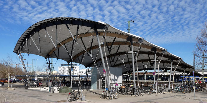 Awning over the Rosenheim Station Tunnel Entrance