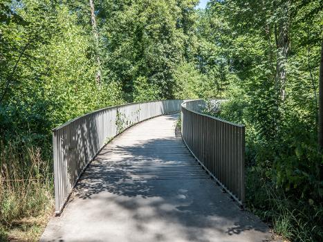 Rossweiher-Brücke über Altlauf Murg, Murg-Auen-Park, Frauenfeld TG