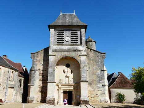 La façade occidentale de l'église Saint-Germain de Paris, Rouffignac-Saint-Cernin-de-Reilhac, Dordogne, France