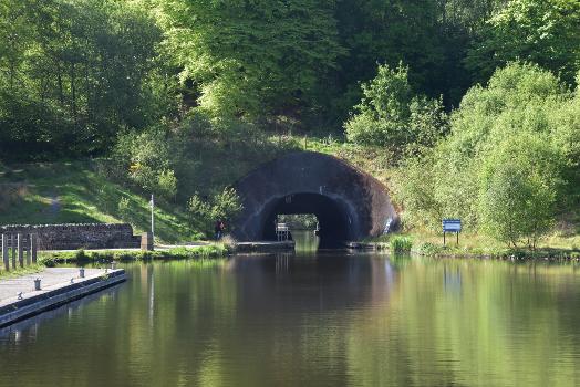 A tunnel taking Scotland's Union Canal under a hill just behind the Falkirk Wheel.