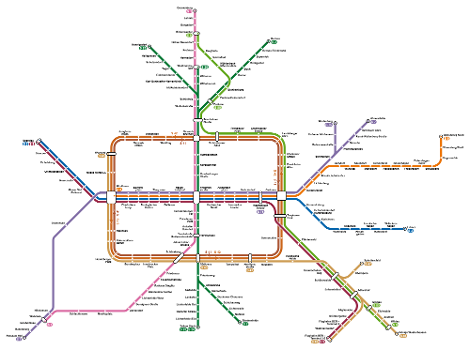 Netzplan der S-Bahn Berlin