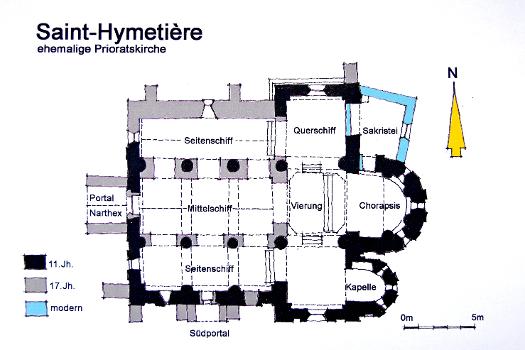 Saint-Hymetière, Grundriss