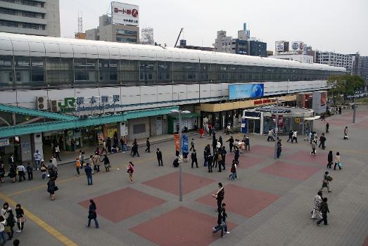 The east side of Sakuragicho Station in Yokohama, Kanagawa, Japan