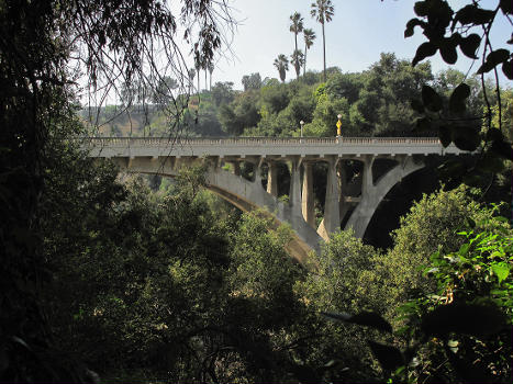 The San Rafael Avenue Bridge, crossing the Arroyo Seco, in Pasadena, California.