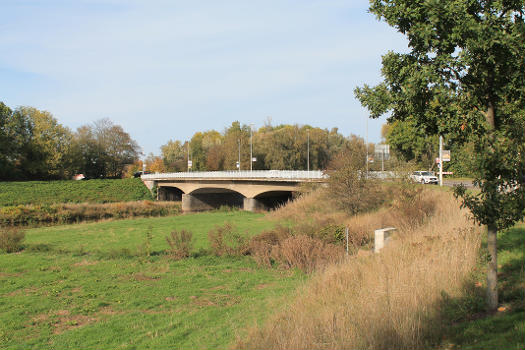 , a bridge over the in Zwickau, Saxony, Germany