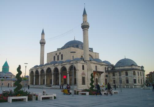 Selimiye Mosque:A late evening view of the Selimiye Mosque in Konya, Turkey.