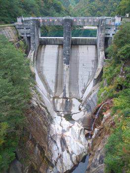 Sennindani Dam in Kurobe City, Toyama Prefecture, Japan